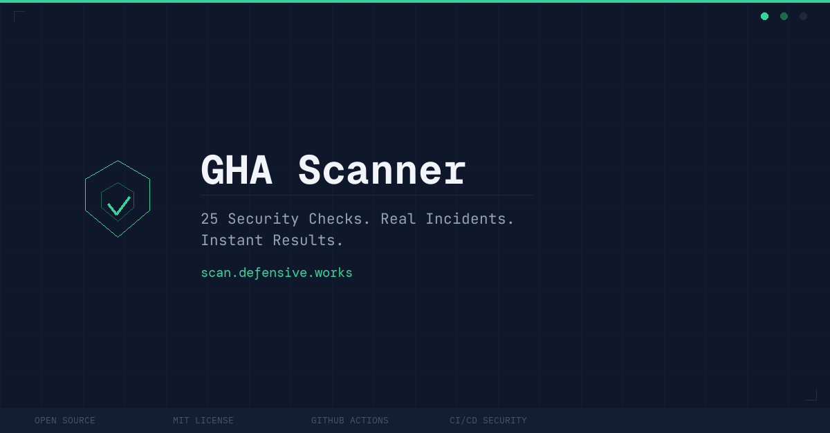 GHA Scanner - GitHub Actions Security Scanner
